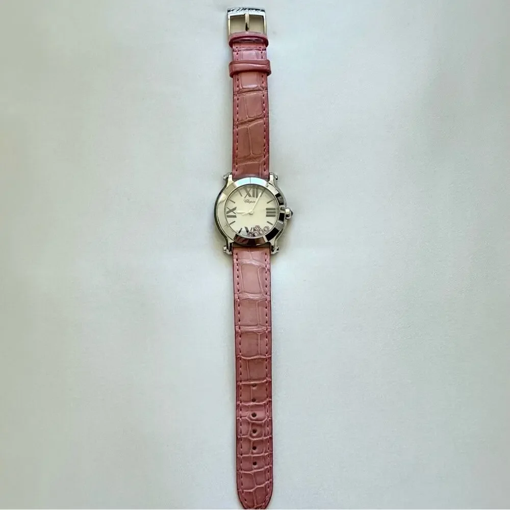 CHOPARD Wristwatch Happy Sports 8509 Quartz Dial 5P Pink Sapphire Authe…